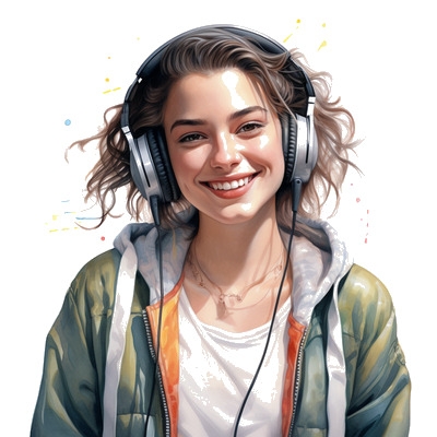 Female listening to a symphony