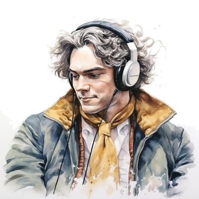 Beethoven presenting a listen guide for his Piano Concerto No 5's I. Allegro