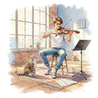 Paganini presenting the backstory of his Caprice No 24