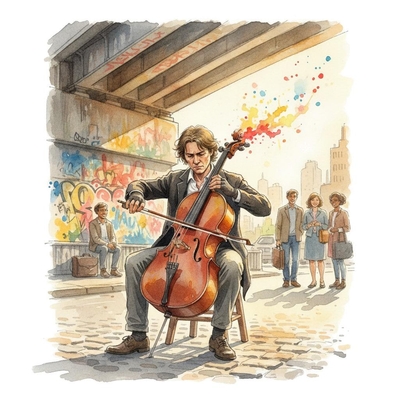 Bach presenting best moments of his Cello Suite No 1 in G Major Prelude