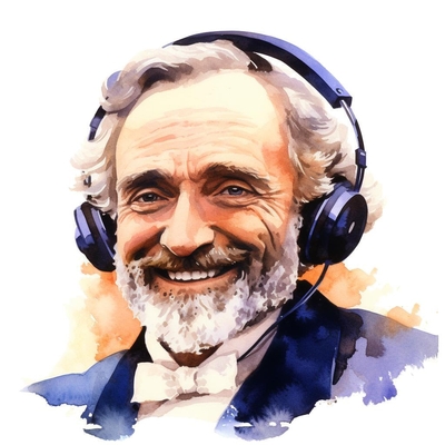 Verdi presenting the backstory of his Aida