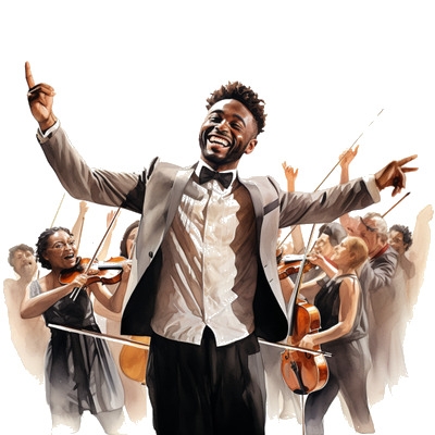 Conductor of a symphony orchestra