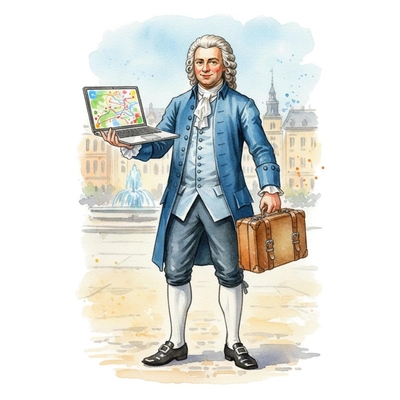 Bach presenting the backstory of his Toccata and Fugue in D Minor