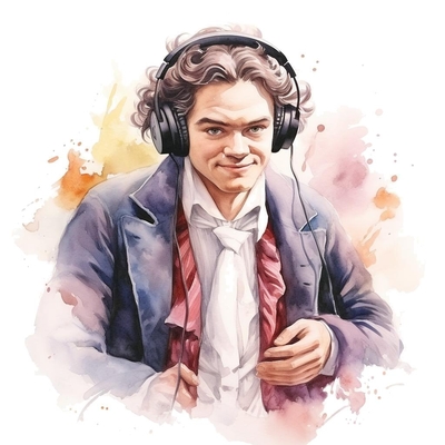 Beethoven presenting a listen guide for his Appasionnata's III. Allegro ma non troppo - Presto
