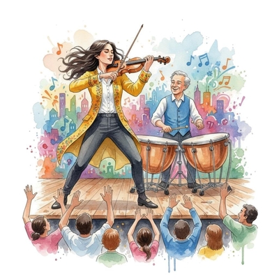 Beethoven presenting best moments of his Violin Concerto in D Major