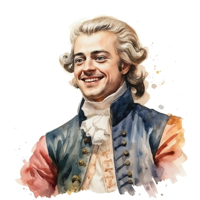 Mozart presenting the backstory of his Requiem