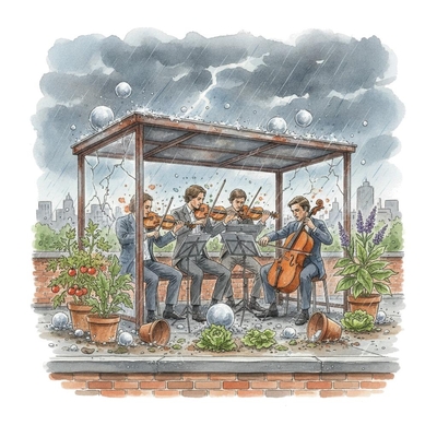 Vivaldi presenting a listen guide for his Summer (Four Seasons)'s III. Presto