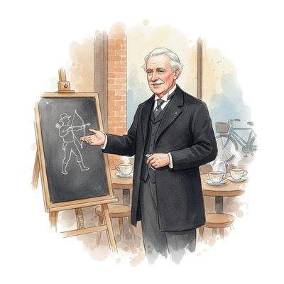 Elgar presenting the backstory of his Enigma Variations: Variation IX "Nimrod"