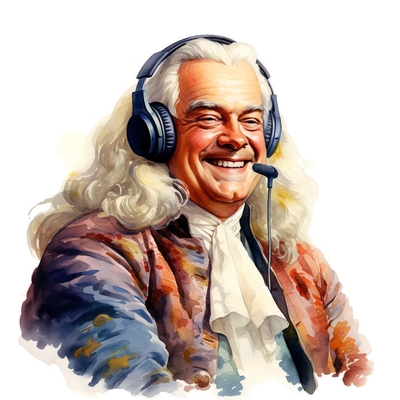 Bach presenting the backstory of his Brandenburg Concert No 2