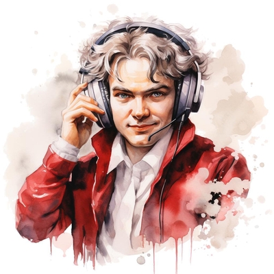 Beethoven presenting a listen guide for his Symphony No 9's II. Scherzo Molto Vivace