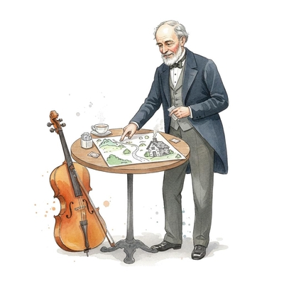 Elgar presenting a listen guide for his Cello Concerto in E minor, Op. 85's I. Adagio – Moderato