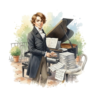 Chopin presenting best moments of his Fantaisie-Impromptu