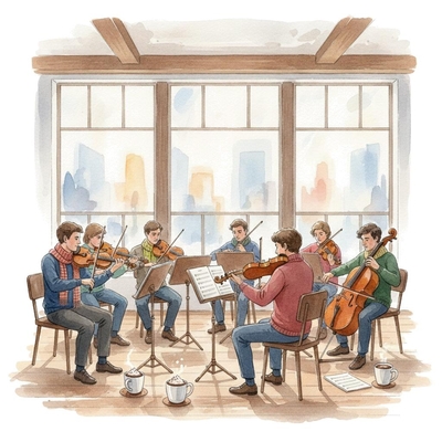 Vivaldi presenting a listen guide for his Violin Concerto No. 4 in F minor, RV 297, "Winter" (The Four Seasons)'s III. Allegro