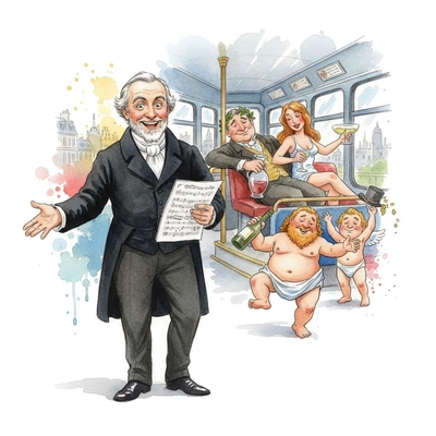Offenbach presenting the backstory of his Barcarolle