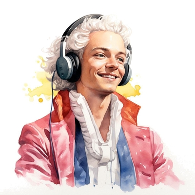 Mozart presenting a listen guide for his Piano Concerto No 21's III. Allegro vivace assai