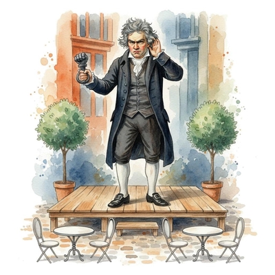 Beethoven presenting the backstory of his Symphony No 5